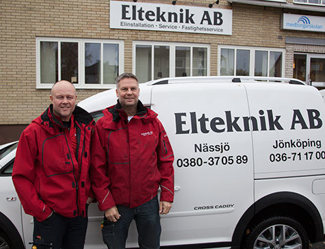 Eltekniks ägare Håkan Särenborg och Mikael Johnsson. 