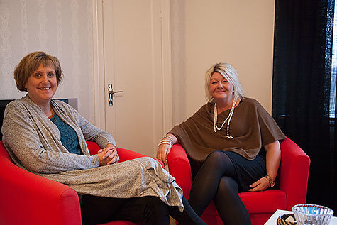 Sara Lindberg och Maria Flanagan Sundqvist håller en grundkurs i arbetsmiljö i Nässjö 20-22 januari 2016. 