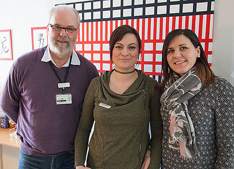 Hans Qvist, Fatmira Dreshaj och Mia Johansson vid Arbetsförmedlingen arrangerar en sommarjobbmässa på Kulturhuset Pigalle den 22 februari.