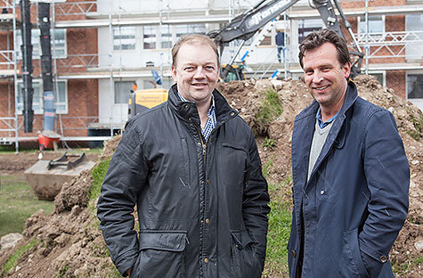 Peter Sandström, projektledare Linden, och Tommy Ekedahl, vd Nässjö Bygg. 